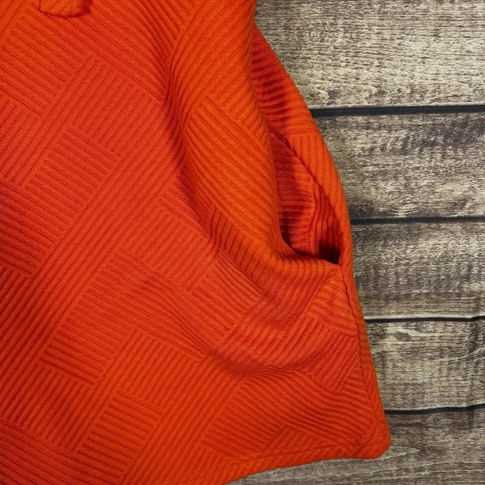 See and Be Seen Orange Textured Tie Strap Romper Shortalls Size M P7173 - Picture 4 of 8